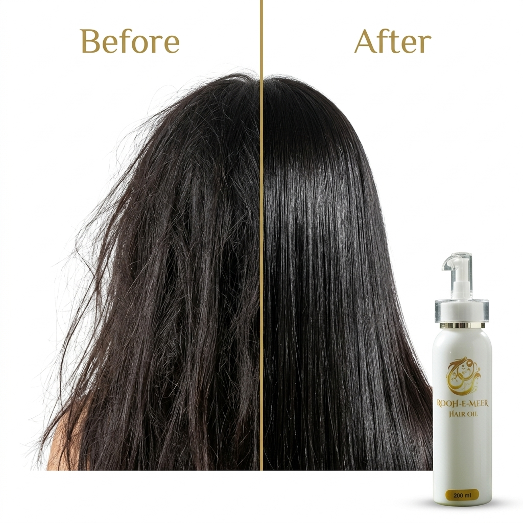 Roohemeer Herbal Hair Oil Natural Ingredients - Amla Coconut Castor Oil