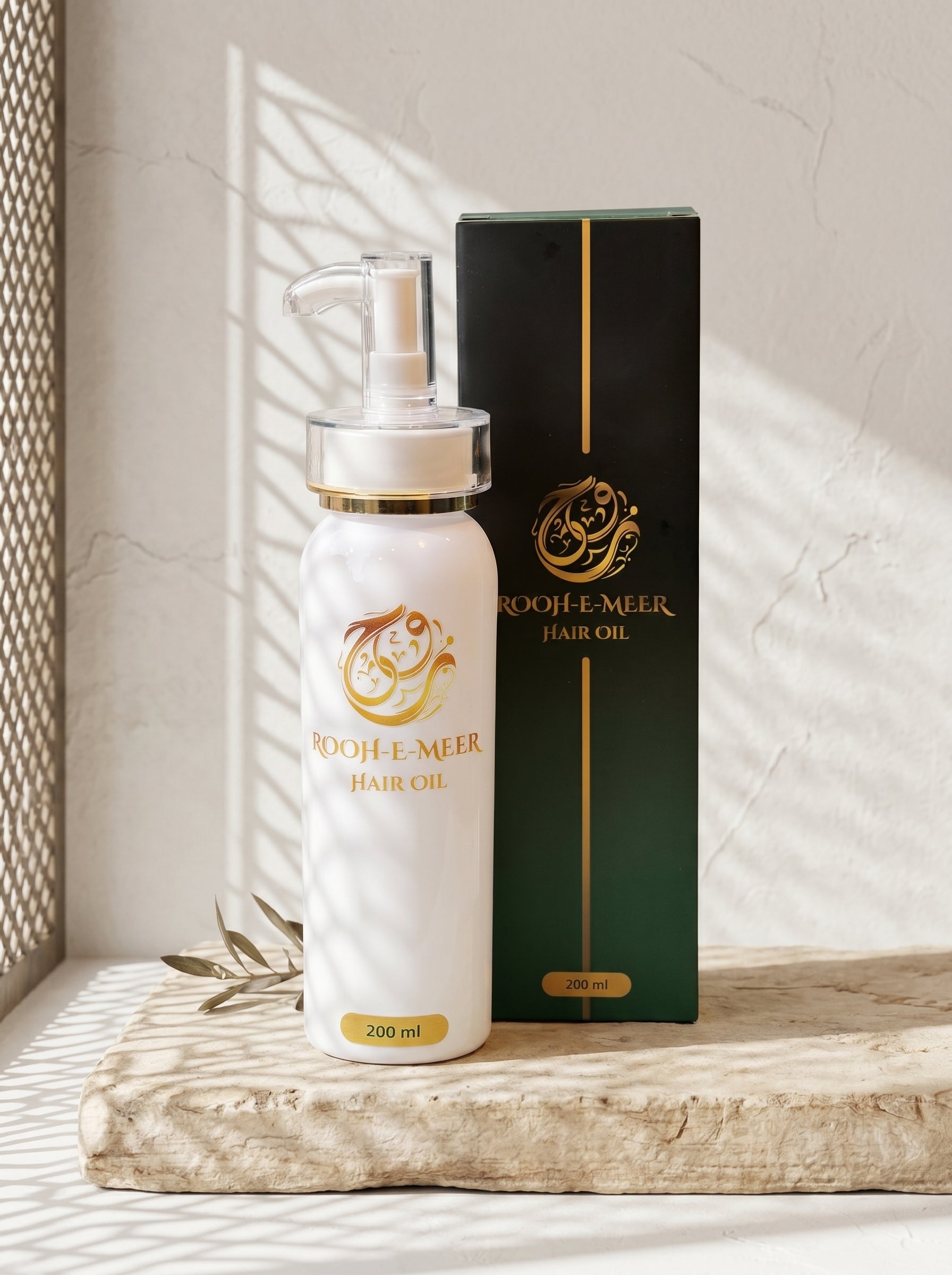 Rooh-e-Meer Hair Oil 200ML Lifestyle Shot – Herbal Hair Care Pakistan