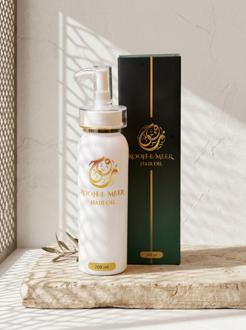 Rooh-e-Meer Hair Oil 200ML Lifestyle Shot – Herbal Hair Care Pakistan